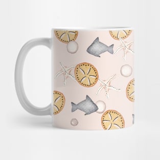 Fish and Sand Dollar Mug